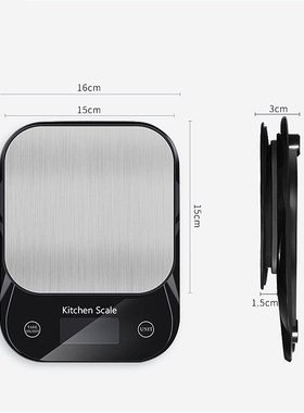 10kg/1g Kitchen Scales Stainless steel digital scale 5kg/0.1