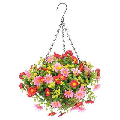 Hanging Flowers Artificial Basket Flower Fake Baskets With