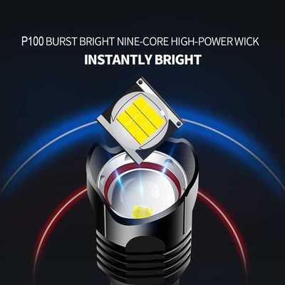 xhp100 High power led flashlight rechargeable 18650 26650 ba