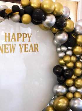 Black Gold Balloon Garland Arch Confetti Latex Baloons Gradu