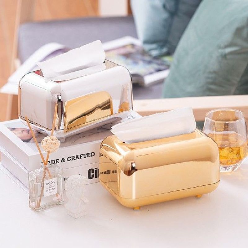 Light Luxury Tissue Box Desktop Paper Dispenser