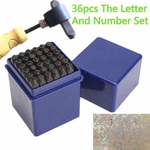 5mm(7/32) Alphabet Number 36Pcs Letter Number Punch Stamp S