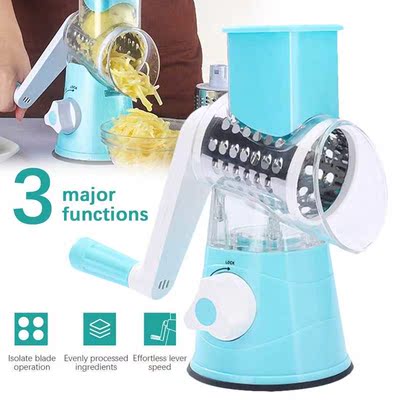 3 in 1 Swift Rotary Drum Vegetable Slicer Grater Nut Shredde