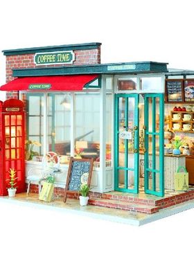 Assemble DIY Wooden House Dollhouse Kit Wooden Miniature