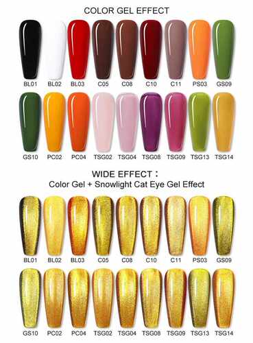 BORN PRETTY 9D Magnetic Gel Nail Polish Set Snowlight Semi-t