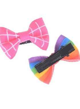 Colorful Barrettes Pet Dog Ribbon Hair Clip Bows Girls Dog