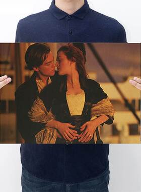 Vintage movie Titanic boat character poster retro kraft pap
