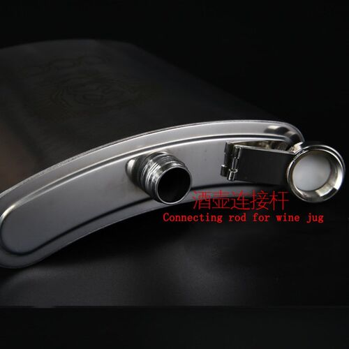 Hot 64oz Thick Leather Stainless Steel Hip Flask Portable Al