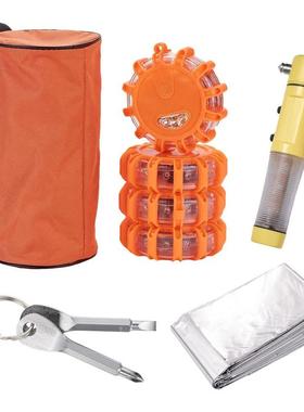 Car Emergency Escape Tool 4 LED Road Rescue Safety Flashing