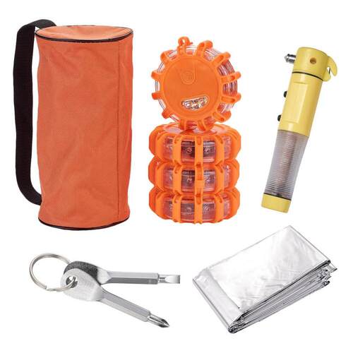 Car Emergency Escape Tool 4 LED Road Rescue Safety Flashing