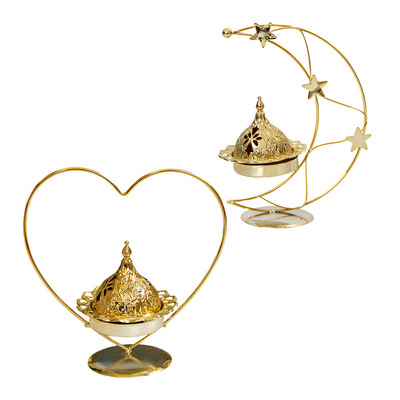 Metal Candlesticks Star Moon Shape Candle Holder Stand