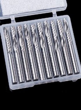 10 Buah 4Mm Batang Tunggal Seruling Karbida Spiral Akhir