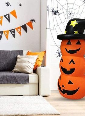 Inflatable Pumpkin Tumbler Halloween 3 Pumpinks Stacked and