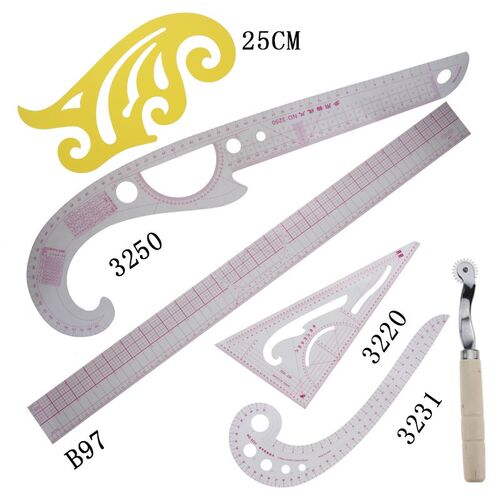 9PCS/SET Cutting Ruler Sewing Feet Tailor-Foot Put Yardstick