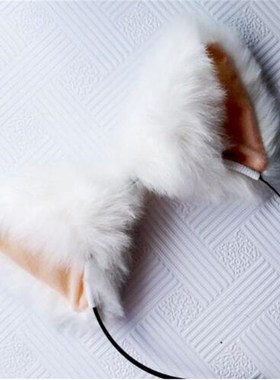 Cartoon Cat Ears Hairband Headwear Long Fur Head Band Hair