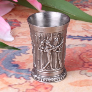 1pcs Ancient Egypt Myth Archaize Copper Cup Shot Glasses 3D