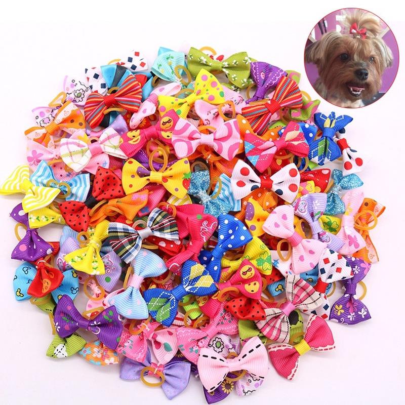 10pcs Dog Grooming Bows Cat Dog Hair Bows Small Pog