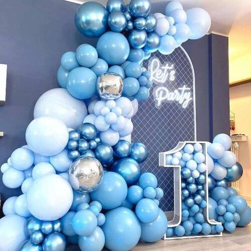 Blue Macaron Balloon Garland Arch Kit Birthday Party Decor