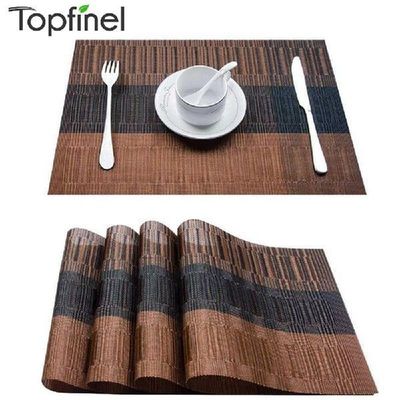 Topfinel Set of 4 PVC Washable Placemats for Dining Table