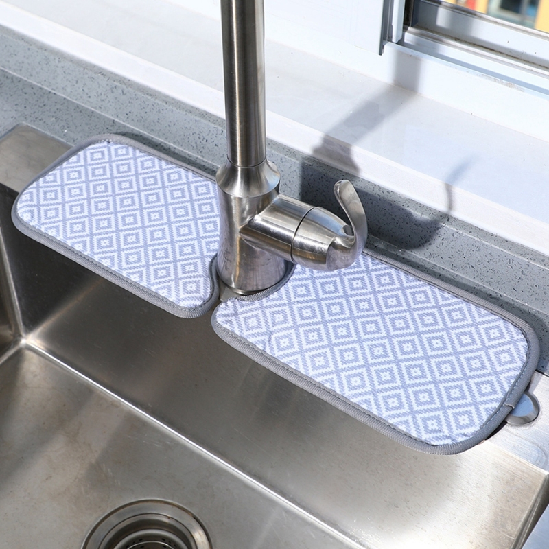 Kitchen Sink Splash Mat Faucet Absorbent Mat Splash Catcher