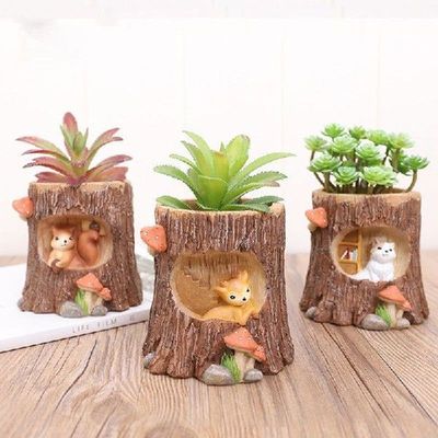 Cartoon Animal Flower Pots Creative Resin Hanging Flower