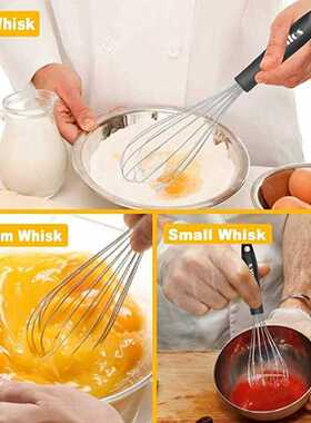 Stainless Steel Wire Whisk Manual Egg Beater Blender Milk Cr