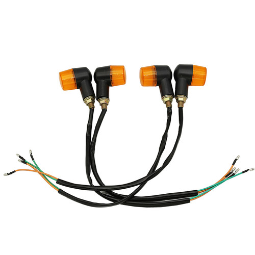 4Pcs Front & Rear Chopper Turn Signal Light Cafe Racer
