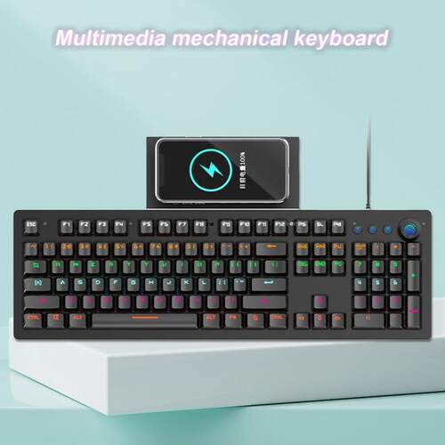 K118 Mechanical Keyboard Green Axis 104 Keys Wired Keyboard