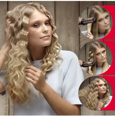 Professional Wave Hair Styler 3 Barrels Big Wave Curling Iro