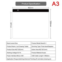 A3 LED Light Pad Artcraft Tracing Light Box Copy Board Digi