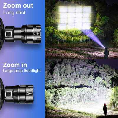 Newest XHP199 Powerful LED Headlamp Head Flashlight Torch Re