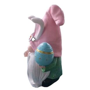 Easter Bunny Ears Gnome Ornaments Garden Rabbit Statue