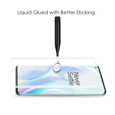 2PCS UV Liquid Glue Tempered Glass For OnePlus 8 Pro 7 Case
