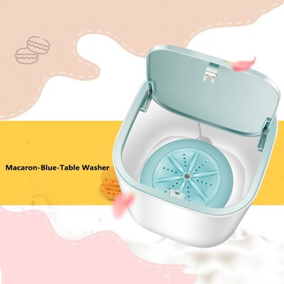 Mini ltrasonic Laundry Machine Desktop Portable Rotating Was
