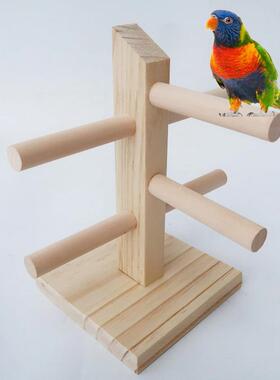 Wood  Useful Cockatiel Budgie Gerbil Perch Stand Exercise
