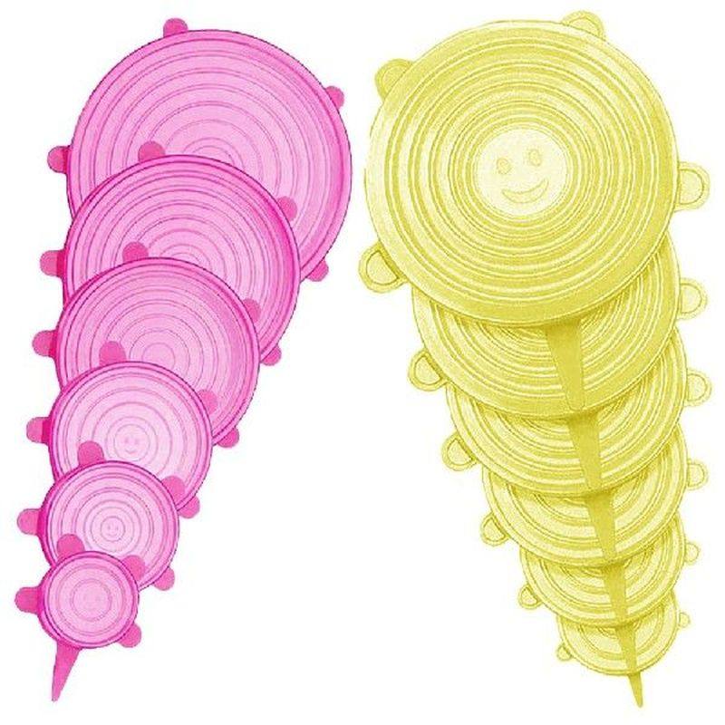 12pcs elastic silicone lid bowl lids reusable food covers