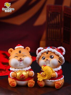 Year of the Tiger Mascot Decoration Office Desk Surface