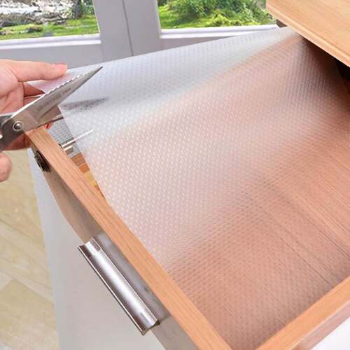 Clear Waterproof Shelf Drawer Liner Cabinet Table Cover Mat