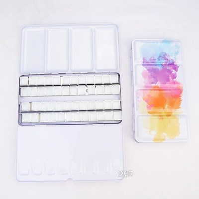 48 Grids Color Palette Painting Storage Iron Tins Paint Tray
