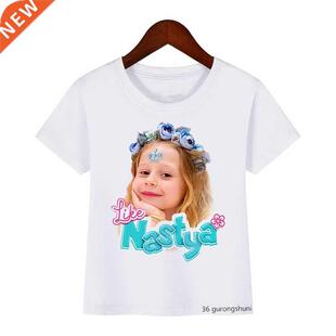 T-Shirt For Girls Lovely Like Nastya Cartoon Print Kawaii Ba