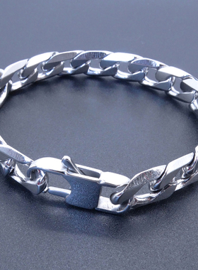 Men Women Stainless Steel Bracelet 6/8/12 mm 8 Inches Curb C