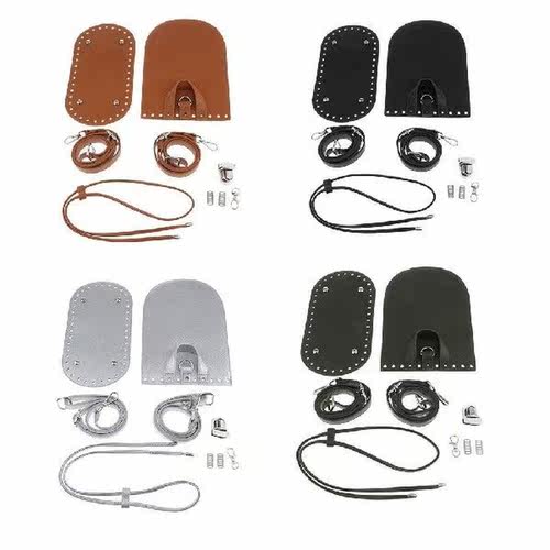 Assorted Leather Crochet Backpack Making Kits Woven Tote