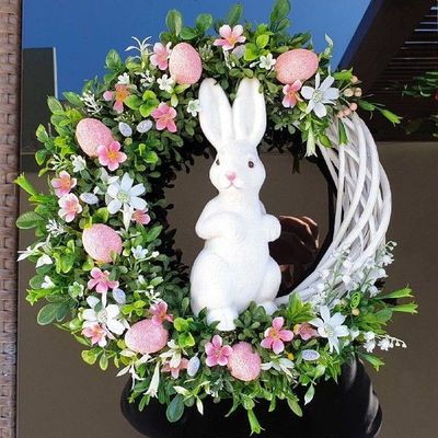 Easter Bunny Egg Wreath Acrylic Rabbit Garlands Eggs Chick