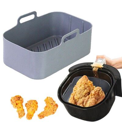 Square Air Fryers Silicone Liners Oven Baking Tray Fried