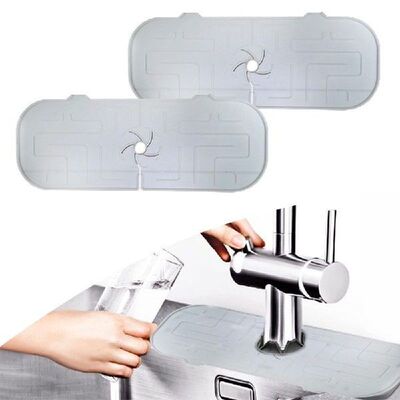Faucet Wraparound Splash Catcher Absorbent Mat Dish Drying