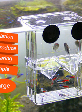 Acrylic Fish Tank Aquarium Box Small Fish Isolation Net