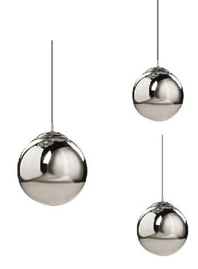 Modern Pendant Lights Silver Mirror Ball Hanglamp Glass LED