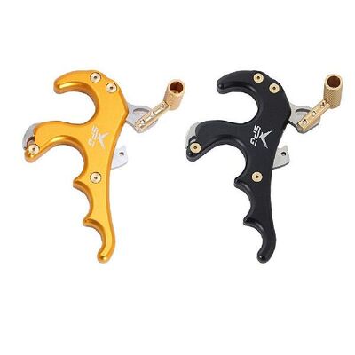 4-Finger Archery Releaser Adjustable Aids Thumb Trigger