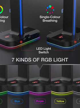 Havit Headphone Stand RGB Gaming Headset Standard Holder wi