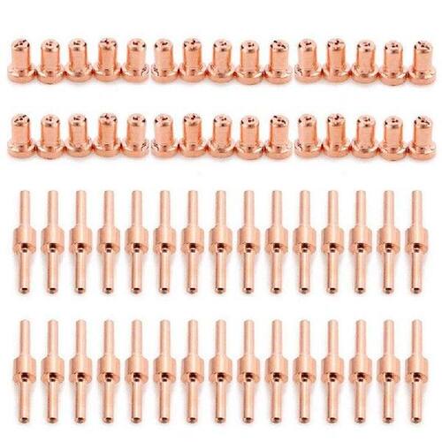 60pcs Red Copper Extended Long Plasma Cutter Tip